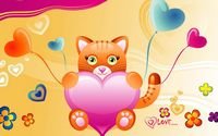 pic for Love Kitten Valentine 